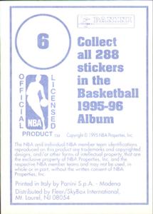1995-96 Panini Stickers #6 Celtics Team Logo  Back