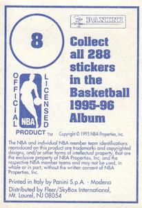 1995-96 Panini Stickers #8 Dino Radja  Back