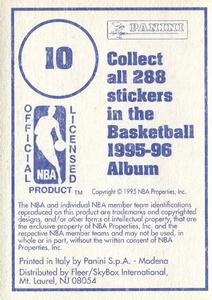 1995-96 Panini Stickers #10 Rex Chapman  Back