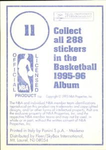 1995-96 Panini Stickers #11 Bimbo Coles  Back