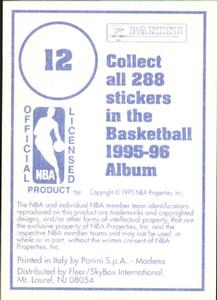 1995-96 Panini Stickers #12 Kevin Gamble  Back