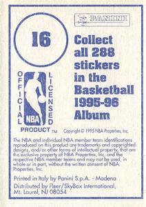 1995-96 Panini Stickers #16 Khalid Reeves  Back
