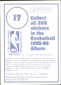 1995-96 Panini Stickers #17 Glen Rice  Back