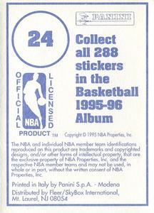 1995-96 Panini Stickers #24 Nets Team Logo  Back