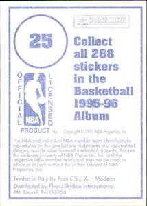 1995-96 Panini Stickers #25 Armon Gilliam  Back