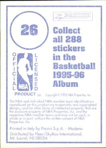 1995-96 Panini Stickers #26 Chris Morris  Back
