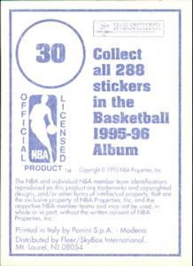 1995-96 Panini Stickers #30 Patrick Ewing  Back