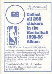 1995-96 Panini Stickers #69 Hawks Team Logo  Back
