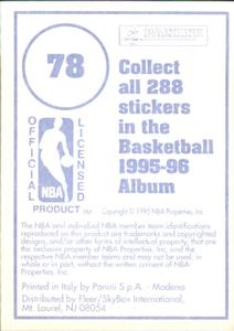 1995-96 Panini Stickers #78 Hornets Team Logo  Back