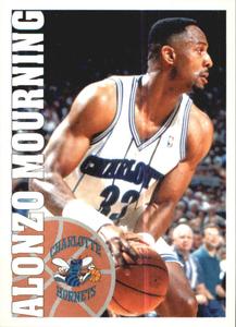1995-96 Panini Stickers #80 Alonzo Mourning  Front