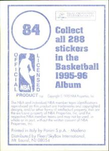 1995-96 Panini Stickers #84 Steve Kerr  Back