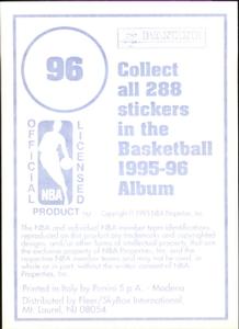 1995-96 Panini Stickers #96 Cavaliers Team Logo  Back