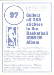 1995-96 Panini Stickers #97 Bobby Phills  Back