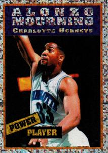 1995-96 Panini Stickers #140 Alonzo Mourning Front