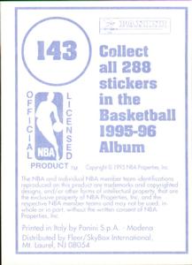 1995-96 Panini Stickers #143 David Robinson Back