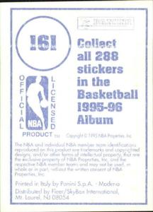 1995-96 Panini Stickers #161 Brian Williams  Back