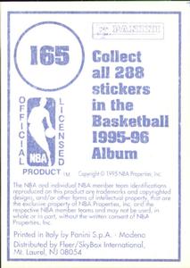 1995-96 Panini Stickers #165 Clyde Drexler  Back