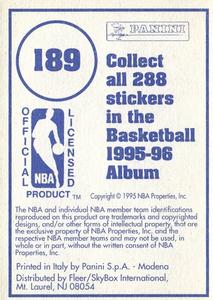 1995-96 Panini Stickers #189 Dennis Rodman  Back