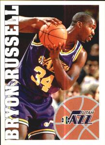 1995-96 Panini Stickers #194 Bryon Russell  Front