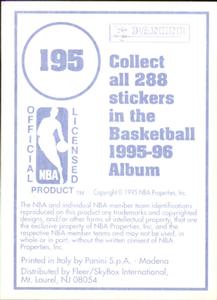 1995-96 Panini Stickers #195 Jazz Team Logo  Back