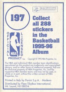 1995-96 Panini Stickers #197 John Stockton  Back