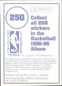 1995-96 Panini Stickers #250 Rod Strickland  Back