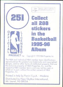 1995-96 Panini Stickers #251 Otis Thorpe  Back