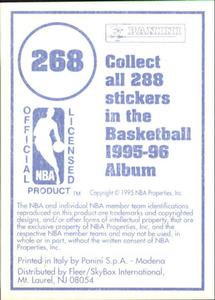 1995-96 Panini Stickers #268 Gary Payton  Back