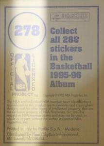 1995-96 Panini Stickers #278 Dennis Rodman Back