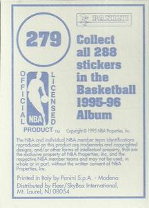 1995-96 Panini Stickers #279 John Stockton Back