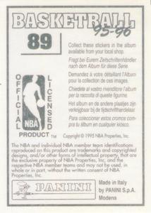 1995-96 Panini Stickers (European) #89 Scottie Pippen  Back
