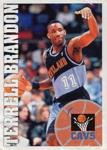 1995-96 Panini Stickers (European) #91 Terrell Brandon  Front