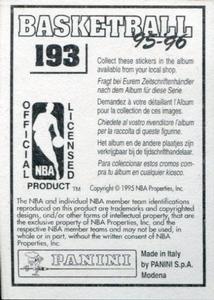 1995-96 Panini Stickers (European) #193 Karl Malone  Back