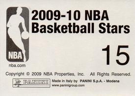 2009-10 Panini NBA Stickers #15 Yi Jianlian Back