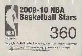 2009-10 Panini NBA Stickers #360 Tim Duncan Back