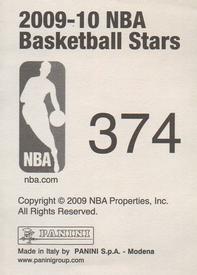2009-10 Panini NBA Stickers #374 Andris Biedrins Back