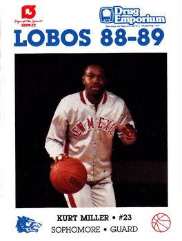 1988-89 New Mexico Lobos #10 Kurt Miller  Front