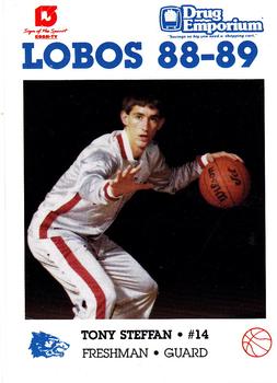 1988-89 New Mexico Lobos #13 Tony Steffen  Front