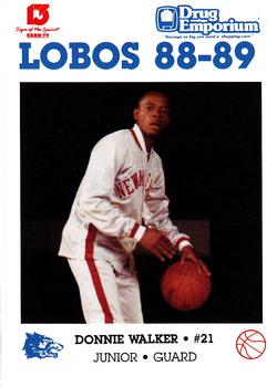 1988-89 New Mexico Lobos #16 Donnie Walker  Front