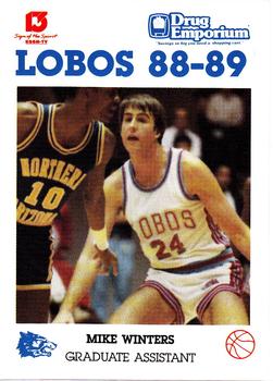 1988-89 New Mexico Lobos #17 Mike Winters  Front