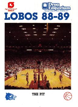 1988-89 New Mexico Lobos #18 The Pit  Front
