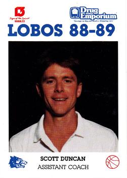 1988-89 New Mexico Lobos #4 Scott Duncan Front