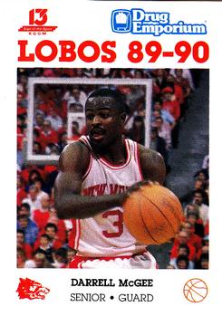 1989-90 New Mexico Lobos #11 Darrell McGee  Front