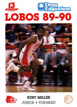 1989-90 New Mexico Lobos #12 Kurt Miller  Front