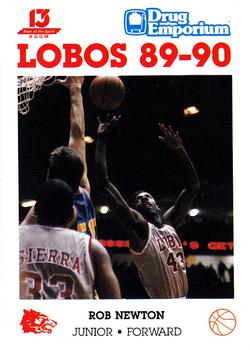 1989-90 New Mexico Lobos #13 Rob Newton  Front