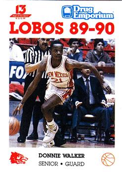 1989-90 New Mexico Lobos #17 Donnie Walker  Front