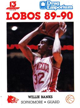 1989-90 New Mexico Lobos #2 Willie Banks  Front
