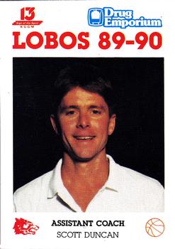 1989-90 New Mexico Lobos #4 Scott Duncan Front