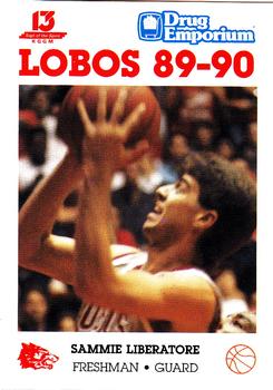 1989-90 New Mexico Lobos #6 Sammie Liberatore  Front