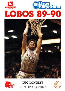 1989-90 New Mexico Lobos #7 Luc Longley  Front